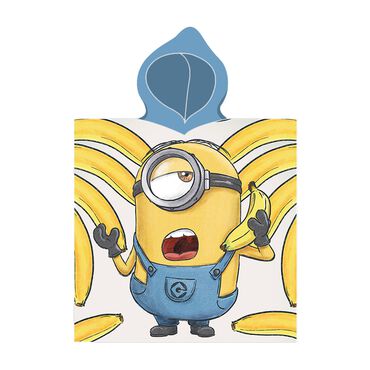 MINIONKI_Ponczo kąpielowe dla dzieci Minionki, 55 x 110 cm_1