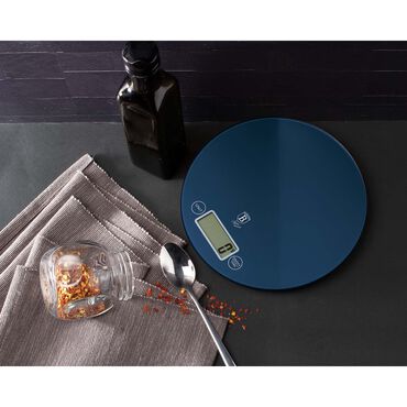 Waga kuchenna BERLINGERHAUS AQUAMARINE, do 5 kg, granatowa, okrągła