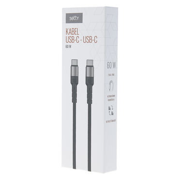 SETTY_Kabel USB-C, 60 W, 1 m, czarny_2