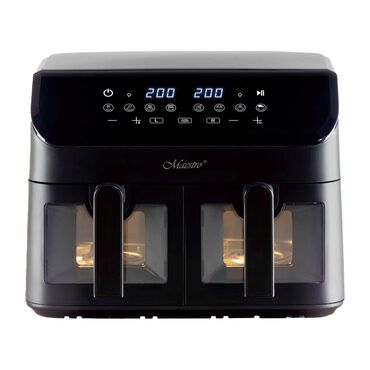 MAESTRO_Frytownica beztłuszczowa z okienkiem Maestro MR-758, 2000 W, 2 x 4,5 l, czarna_1