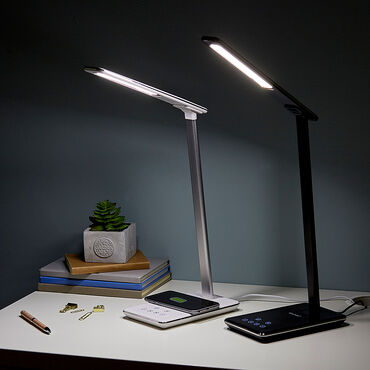 SMUKEE_Lampka biurkowa z ładowarką indukcyjną, USB, biała_6