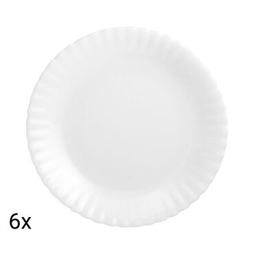 CHODZIEŻ_Zestaw talerzy z porcelany Iwona, 6 elementów, 17 cm, biały1