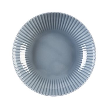 Zestaw talerzy dla 6 osób Daisy, porcelana, niebieskie, 18 elementów