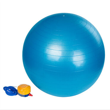 SEVEN FOR 7_Piłka do ćwiczeń + pompka, 65 cm, Niebieska_2