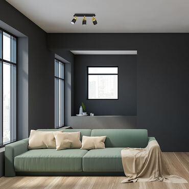 Lampa sufitowa Milagro Joker 3 x GU10, czarno-złota