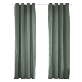 Zasłony na przelotkach 140 x 250 cm Smukee Home, 2 szt., zielone