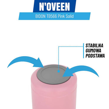 Bidon NOVEEN TB566 Pink Solid 300 ml, różowy