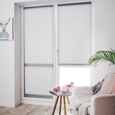 Roleta naokienna mini DecoTeam, 45 x 150 cm, szara