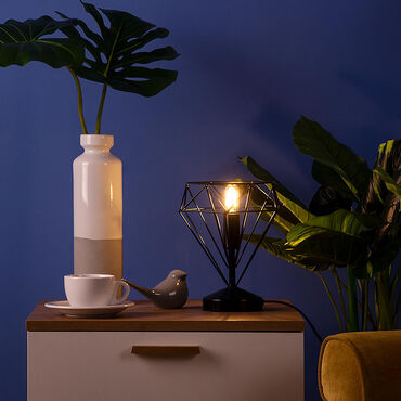 KONSIMO_Lampa stołowa Acos, 22 cm, czarna, diament_5