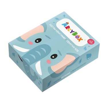 ARCYBOX_Pudełko kreatywne słoń, 5 zadań dla dzieci_1