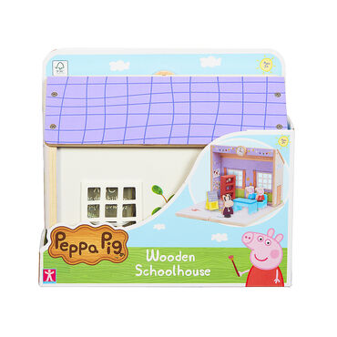 PEPPA_Zestaw drewniana szkoła z figurkami Peppa, podstawka Drop & Play_7