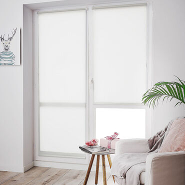 Roleta naokienna mini DecoTeam, 45 x 150 cm, ecru