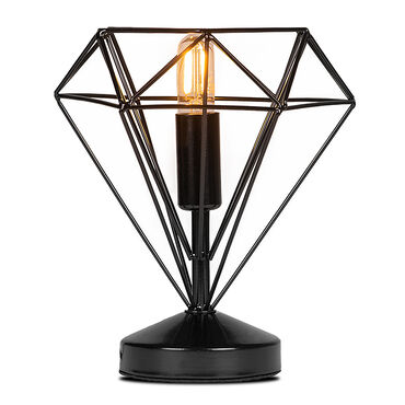 KONSIMO_Lampa stołowa Acos, 22 cm, czarna, diament_2
