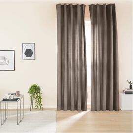 Zasłony aksamitne na taśmie 135 x 250 cm Smukee Home, 2 szt., szare