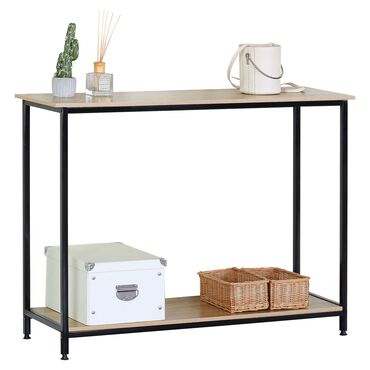 Konsola loft 106 x 35 x 81 cm OTE, 2 półki, melamina