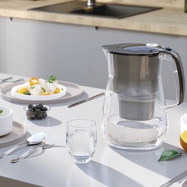 Dzbanek filtrujący ONYX do wody, 4,2l, czarny, 3 wkłady B25 Maxfor