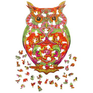 Puzzle drewniane konturowe sowa, 250 elementów_1