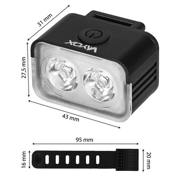 Lampka rowerowa przednia Vayox VA0153, 300 lm, akumulatorowa