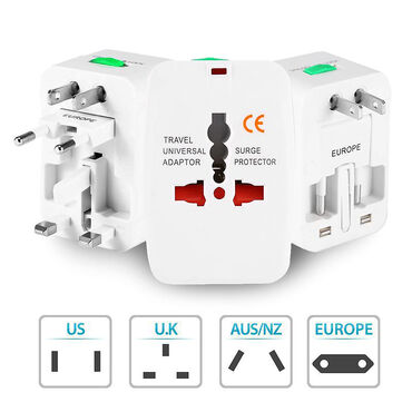 Uniwersalny adapter turystyczny Blaupunkt, do 150 krajów