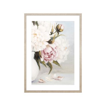 Obraz w ramie, 50 x 70 cm, peonie w wazonie_1
