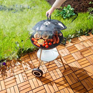 Grill ogrodowy węglowy BBQ Time For Grill, z pokrywą