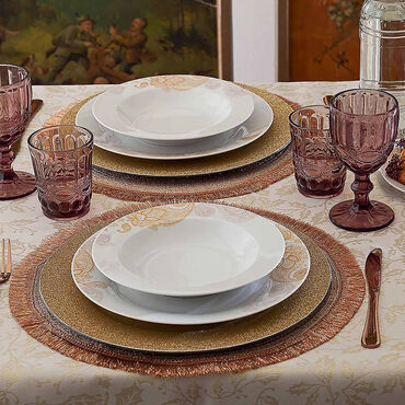 Obrus plamoodporny 140 x 240 cm Tognana Gold Gift, złoty