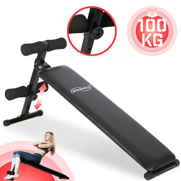 Ławeczka treningowa Physionics, czarna