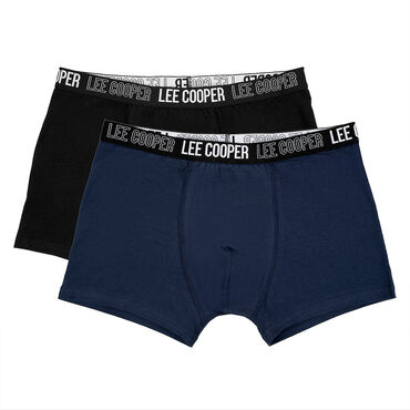 LEE COOPER_Komplet 2 par bokserek męskich, rozmiar M, czarne / granatowe_1