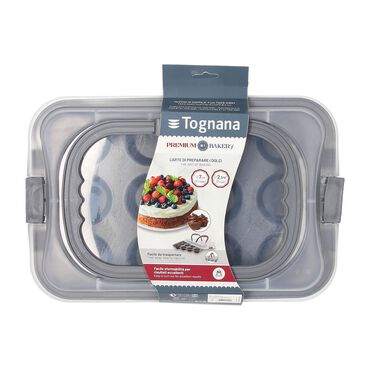 TOGNANA_Forma na 12 muffinek Tognana Premium Bakery, z pokrywką, szara_2