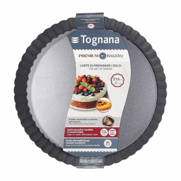 Forma do tarty 27,5 cm Tognana Premium Bakery, z wyjmowanym spodem, szara