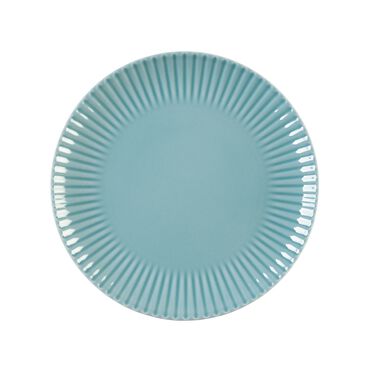 Zestaw talerzy dla 6 osób Daisy, Porcelana, turkusowe, 18 elementów