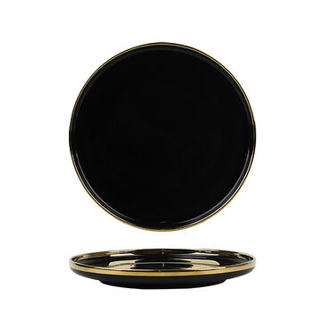 FLORINA_Komplet 6 talerzy porcelanowych Berlotti, 20 cm, czarne1