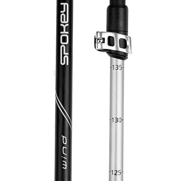 Aluminiowe kije nordic-walking Wind, 105-135 cm, czarne