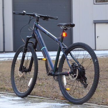 Rower elektryczny górski Purebike Classic MTB1B, 27,5”, granatowy
