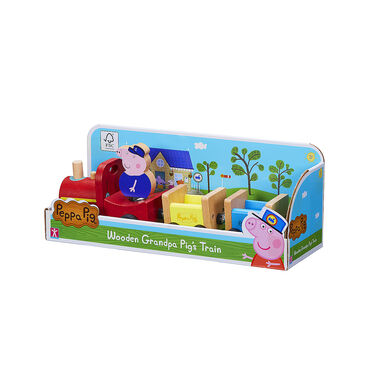 PEPPA_Zestaw drewniany pociąg z figurką Peppa, podstawka Drop & Play_7