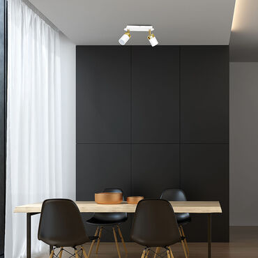 Lampa sufitowa Milagro Joker 2 x GU10, biało-złota