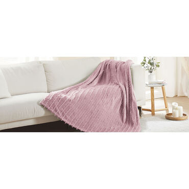 Koc dekoracyjny 150 x 200 cm Smukee Home, różowy
