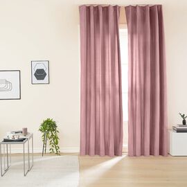 Zasłony aksamitne na taśmie 135 x 250 cm Smukee Home, 2 szt., różowe