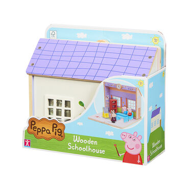 PEPPA_Zestaw drewniana szkoła z figurkami Peppa, podstawka Drop & Play_2