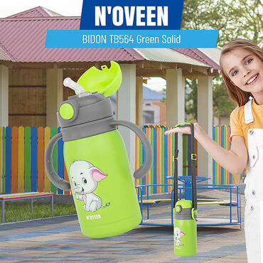 Bidon NOVEEN TB564 Green Solid 300 ml, zielony
