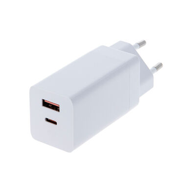 SETTY_Ładowarka sieciowa GAN PD+QC, 65 W, biała_1
