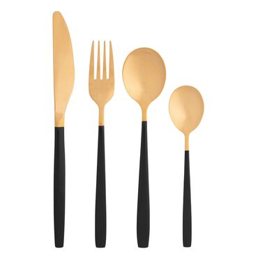ALTOM DESIGN_Zestaw sztućców Altom Design Noble, 24 elementy, złoto-czarne_1