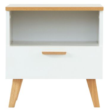 KONSIMO_Stolik nocny Frisk 50 cm, skandynawski styl, biały_1
