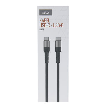 SETTY_Kabel USB-C, 60 W, 1 m, czarny_1