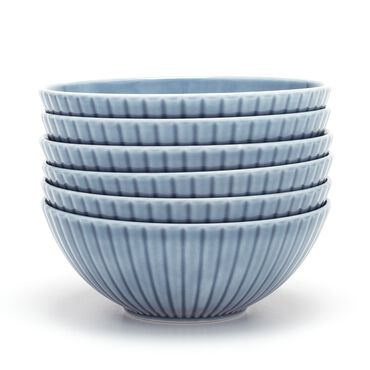 LUBIANA_Komplet 6 salaterek Daisy, niebieskie, porcelana_1