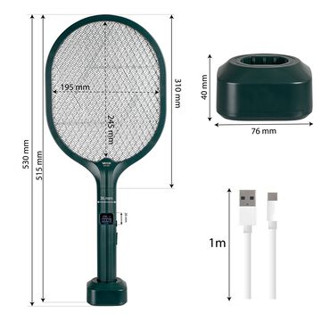 Łapka owadobójcza UV VAYOX IKV-957, akumulatorowa, z licznikiem i funkcją lampy, 1200 mAh