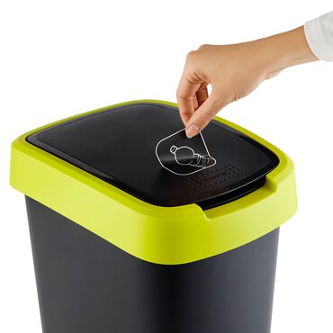 Kosz na śmieci Rotho Twist, swing, 25 L, limonkowy