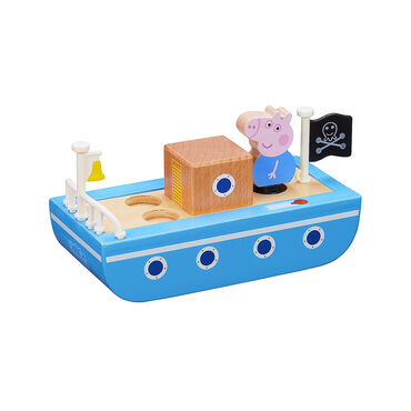 PEPPA_Zestaw drewniana łódka z figurką Peppa, podstawka Drop & Play_4