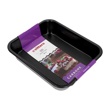 Forma wysoka 28 cm Vittero Carbone, ze stali węglowej, powłoka nieprzywierająca Xynflon