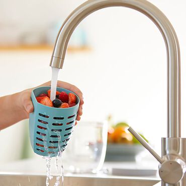 Pojemnik na owoce i warzywa, MEPAL, ELLIPSE, 600 ml + widelczyk, zielony